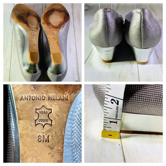 Antoni Melani Wedge Heel Open Toe Shoes Sz 8M - Picture 3 of 3